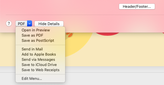 Guardar como archivo PDF en Mac