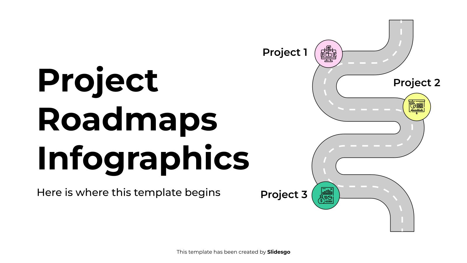 프로젝트 로드맵 인포그래픽 프레젠테이션 템플릿