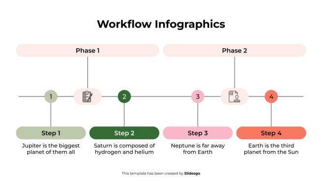 Workflow-Infografiken Präsentationsvorlage