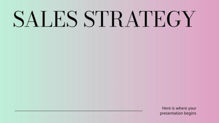 Sales Strategy presentation template 