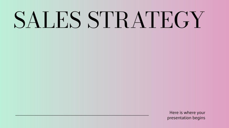Sales Strategy presentation template 