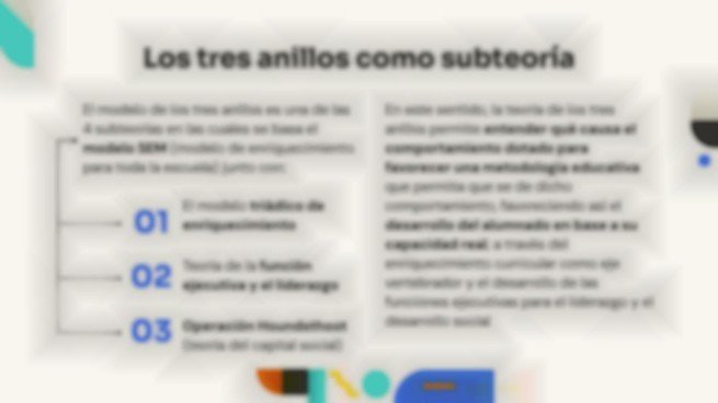 Plantilla de presentación La teoría de los tres anillos de Renzulli