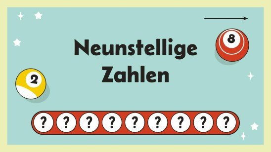 Neunstellige Zahlen Präsentationsvorlage