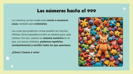 Plantilla de presentación Números de nueve dígitos