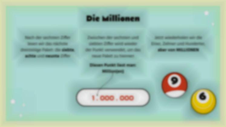 Neunstellige Zahlen Präsentationsvorlage