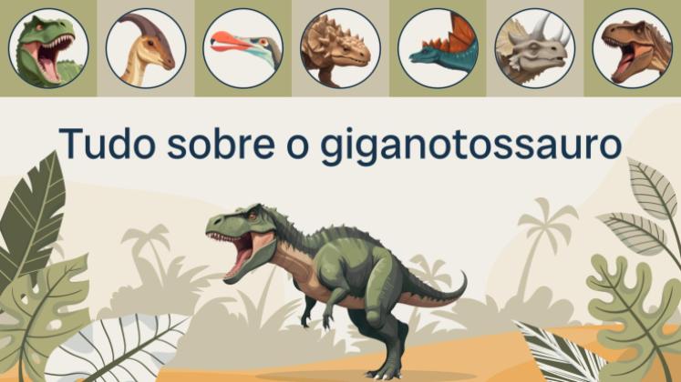 Modelo de apresentação Tudo sobre o giganotossauro