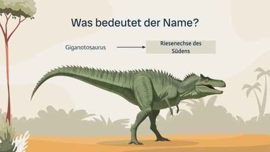 Alles über Giganotosaurus Präsentationsvorlage