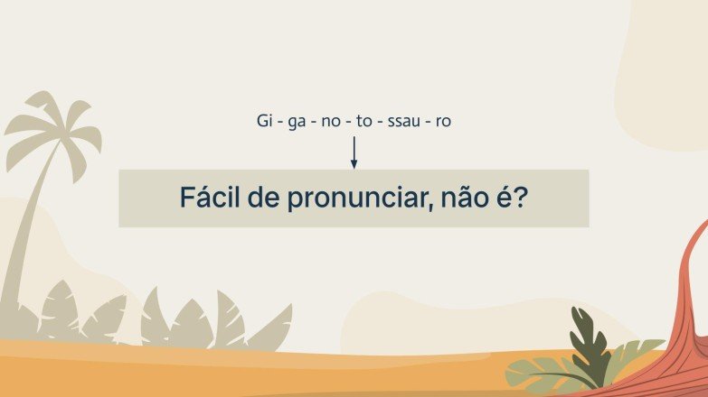 Modelo de apresentação Tudo sobre o giganotossauro