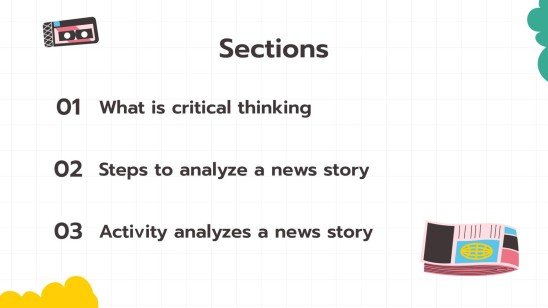 Analysiere eine Nachricht Präsentationsvorlage