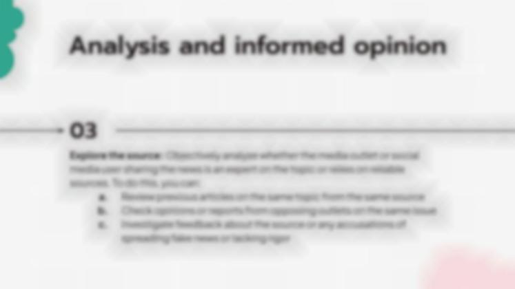 Analysiere eine Nachricht Präsentationsvorlage