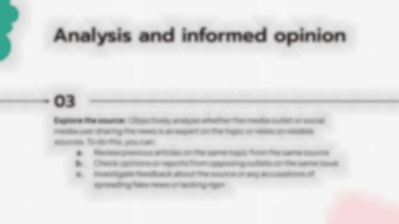 Analysiere eine Nachricht Präsentationsvorlage