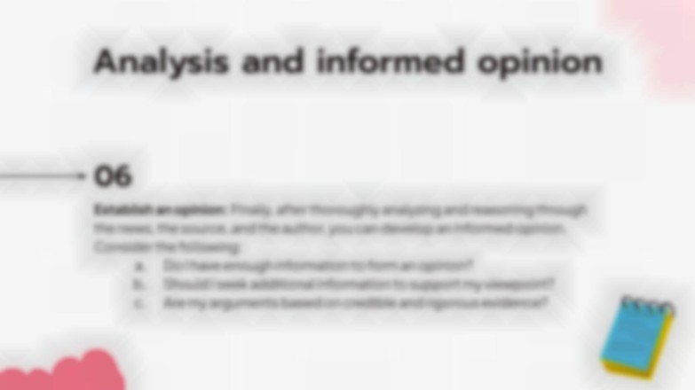 Analysiere eine Nachricht Präsentationsvorlage