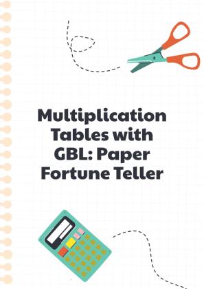 Les tables de multiplication - Apprentissage par le jeu: Cocotte en papier Modèles de présentation