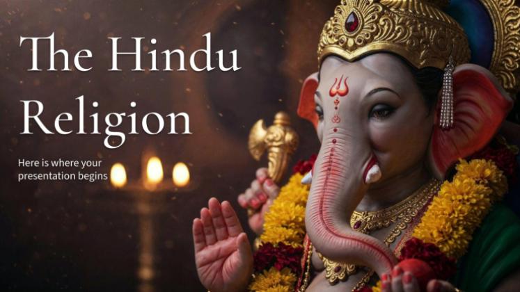 Die hinduistische Religion Präsentationsvorlage