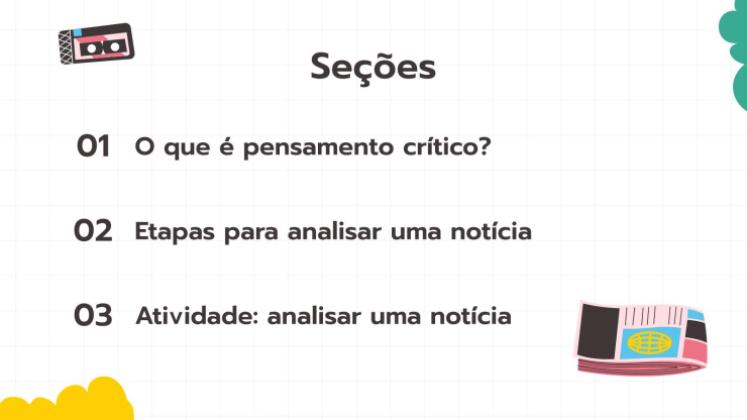 Modelo de apresentação Analise uma notícia