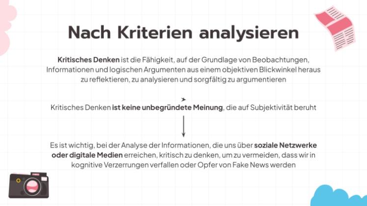 Analysiere eine Nachricht Präsentationsvorlage