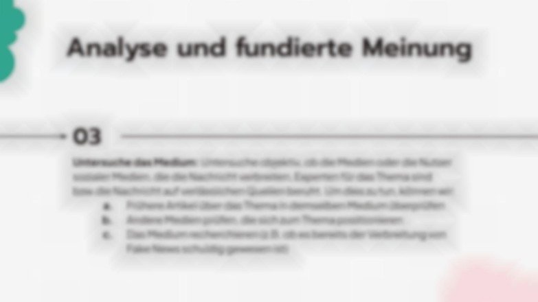 Analysiere eine Nachricht Präsentationsvorlage