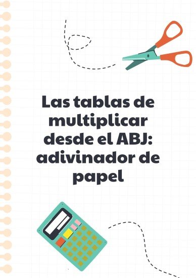 Plantilla de presentación Las tablas de multiplicar desde el ABJ: adivinador de papel