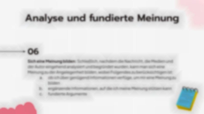 Analysiere eine Nachricht Präsentationsvorlage