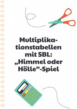 Multiplikationstabellen mit SBL: „Himmel oder Hölle”-Spiel Präsentationsvorlage