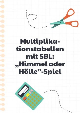 Multiplikationstabellen mit SBL: „Himmel oder Hölle”-Spiel Präsentationsvorlage