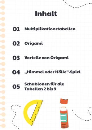 Multiplikationstabellen mit SBL: „Himmel oder Hölle”-Spiel Präsentationsvorlage