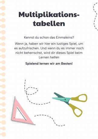 Multiplikationstabellen mit SBL: „Himmel oder Hölle”-Spiel Präsentationsvorlage