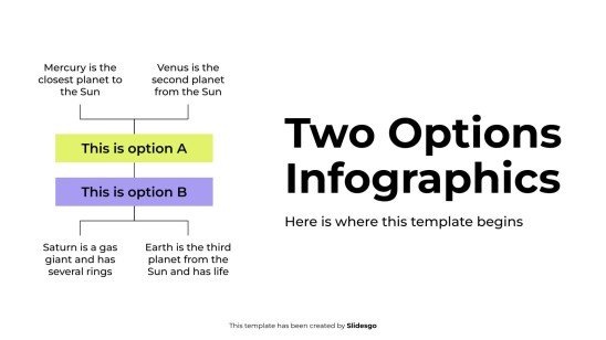 Infographie à deux options Modèles de présentation