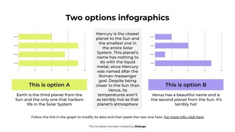 Infographie à deux options Modèles de présentation