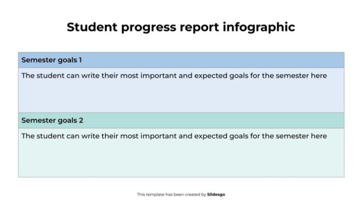 Student Progress Report Infographic presentation template 