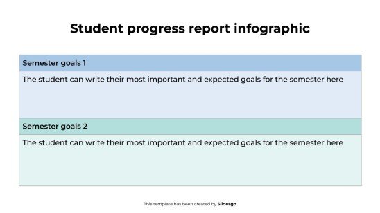 Student Progress Report Infographic presentation template 