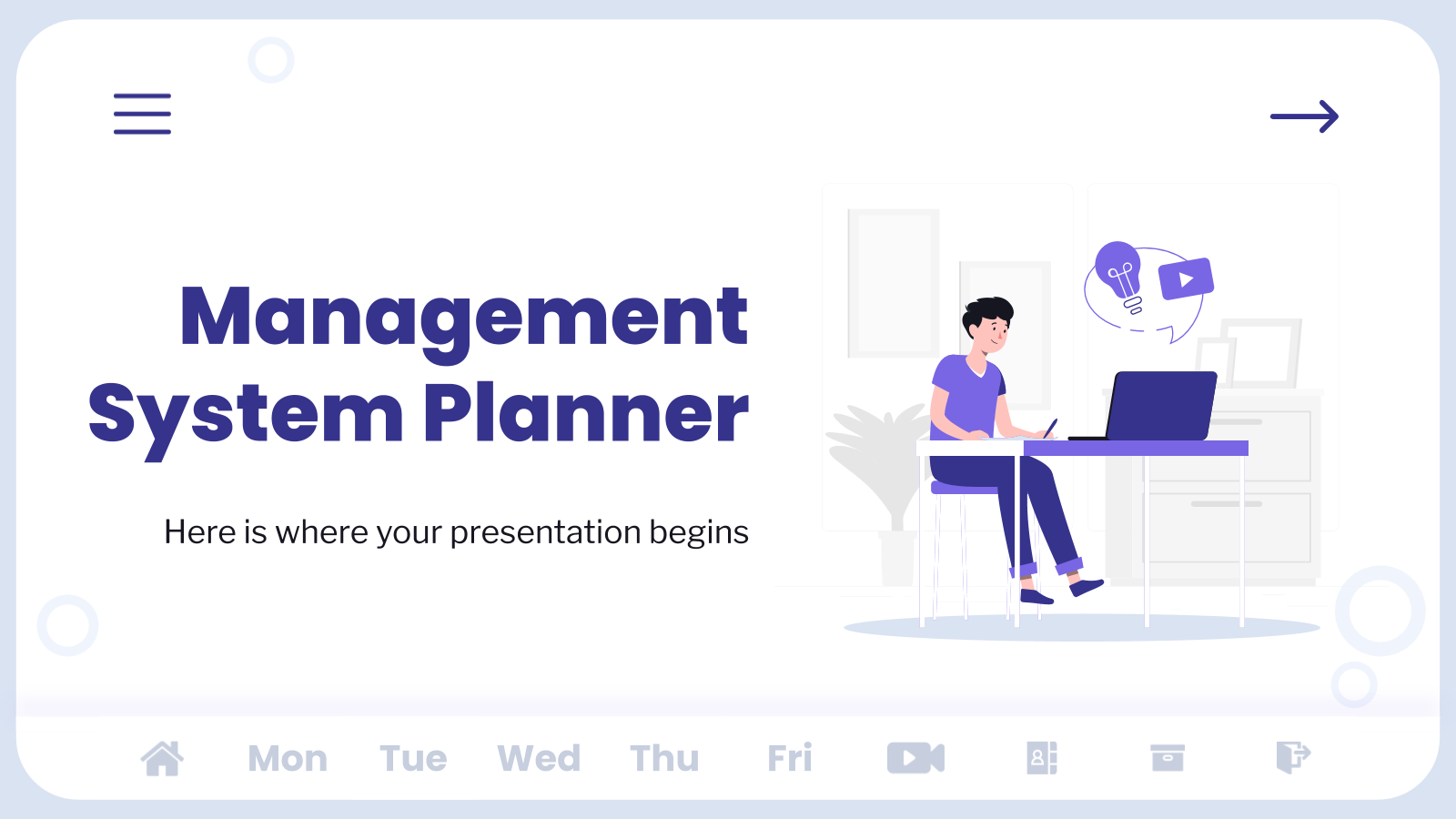 Management System Planner presentation template 