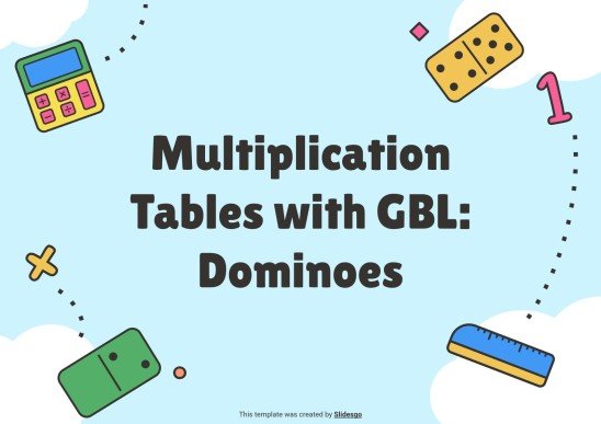 Multiplication Tables with GBL: Dominoes presentation template 