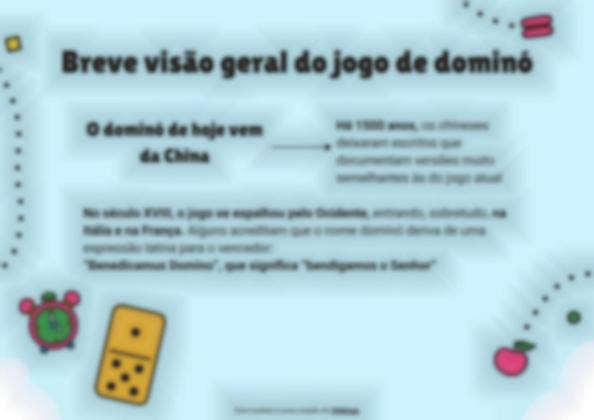 Modelo de apresentação As tabelas de multiplicação do ABJ. Dominó