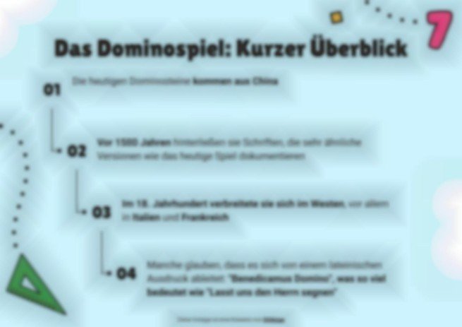 Die Multiplikationstabellen aus dem SBL. Domino Präsentationsvorlage