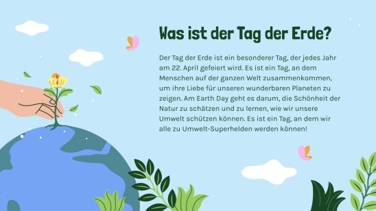 Unsere schöne Erde: Eine Reise durch den Tag der Erde Präsentationsvorlage