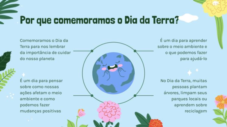 Modelo de apresentação Nossa Linda Terra: Uma Viagem pelo Dia da Terra