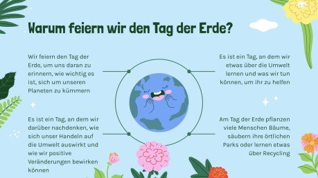 Unsere schöne Erde: Eine Reise durch den Tag der Erde Präsentationsvorlage
