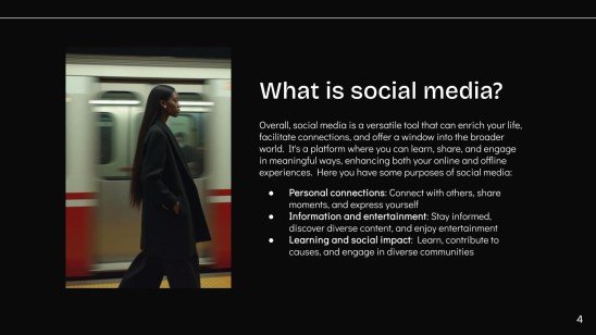 소셜 미디어 보고서 프레젠테이션 템플릿