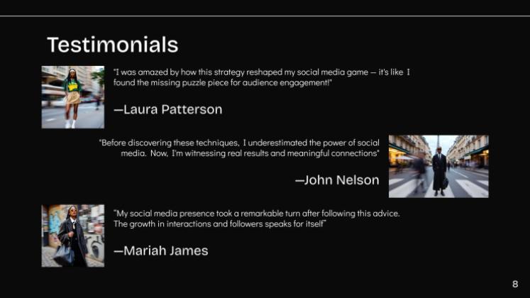 소셜 미디어 보고서 프레젠테이션 템플릿