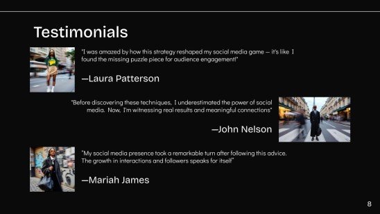 소셜 미디어 보고서 프레젠테이션 템플릿