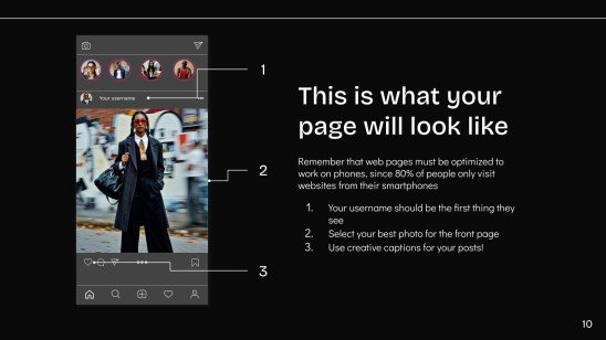 소셜 미디어 보고서 프레젠테이션 템플릿