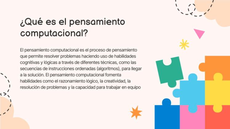 Plantilla de presentación 5 propuestas de pensamiento computacional para la educación infantil