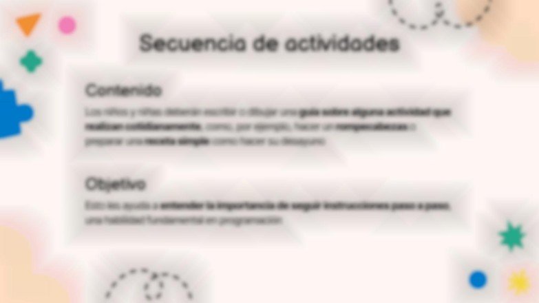 Plantilla de presentación 5 propuestas de pensamiento computacional para la educación infantil