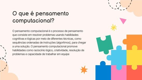 Modelo de apresentação 5 propostas de pensamento computacional para a educação infantil