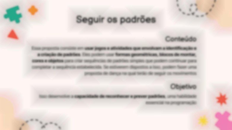 Modelo de apresentação 5 propostas de pensamento computacional para a educação infantil