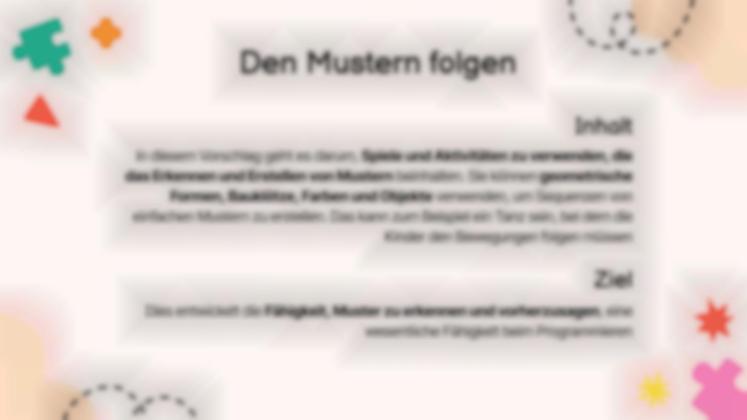 5 Vorschläge zum computergestützten Denken für die frühkindliche Bildung Präsentationsvorlage