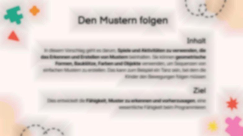 5 Vorschläge zum computergestützten Denken für die frühkindliche Bildung Präsentationsvorlage