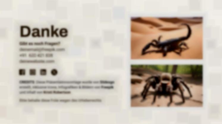 Skorpion vs. Vogelspinne Präsentationsvorlage