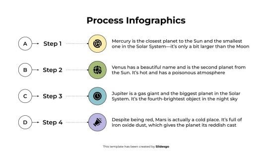 Plantilla de presentación Infografías de procesos